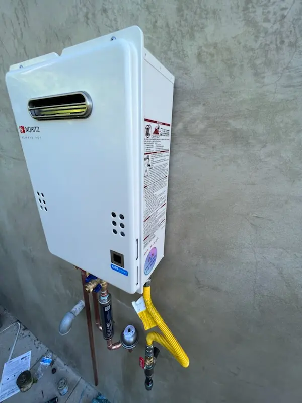 Tankless water heater installation for Wilder homes